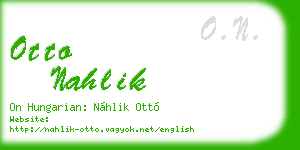 otto nahlik business card